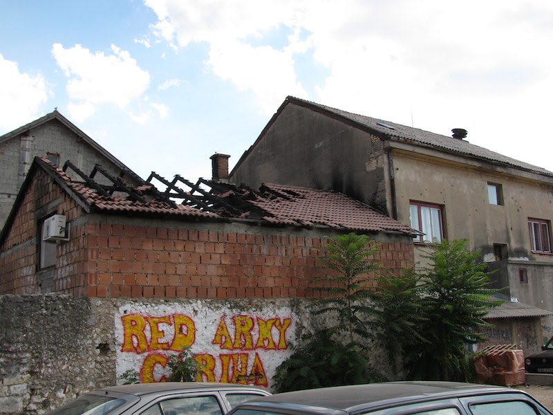 Bombed building